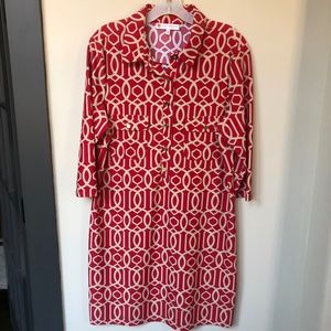 Jude Connally Sloane Dress Garden Gate Pattern in Paprika